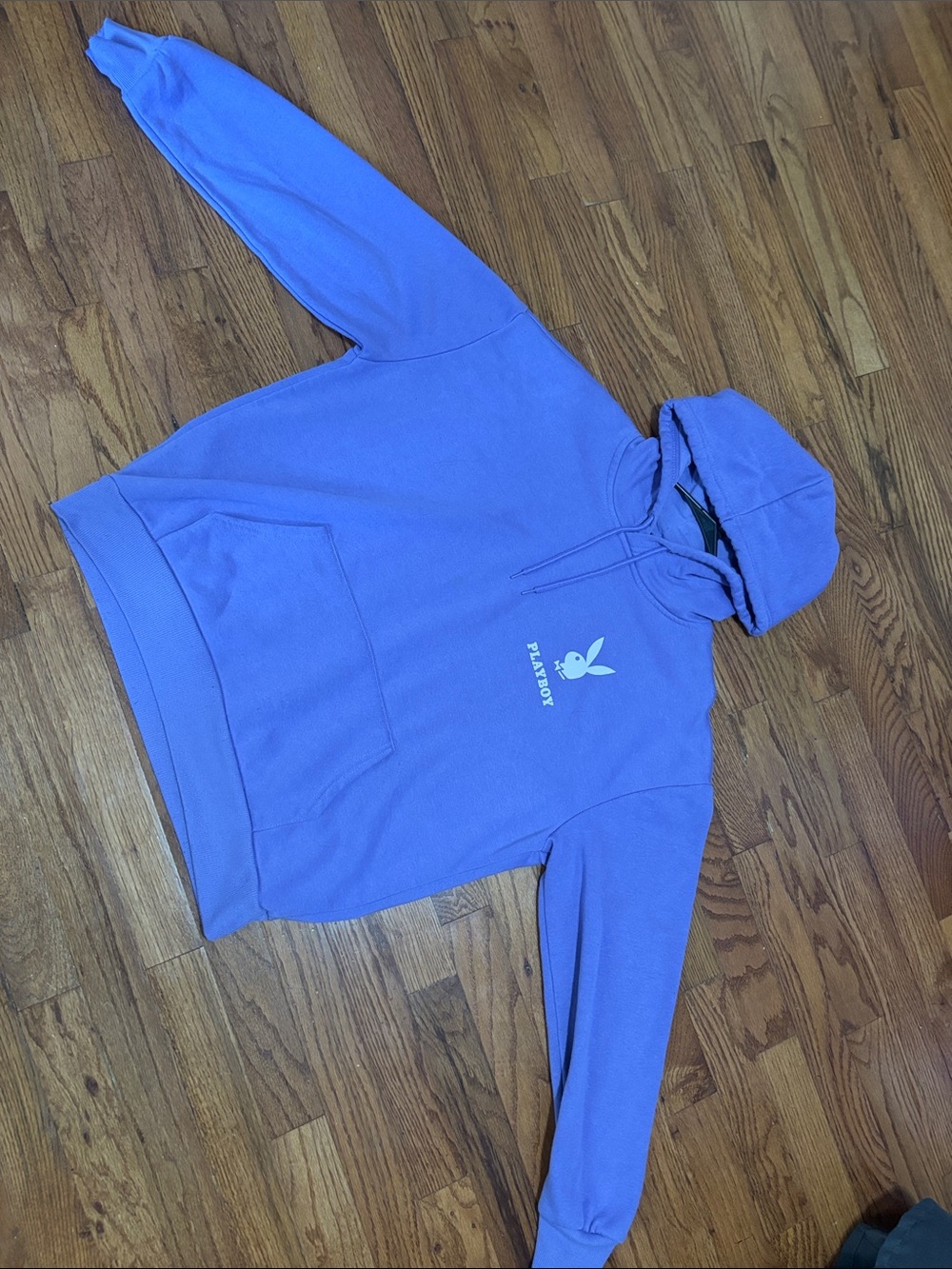 PLAYBOY Lavender Bunny Logo Pullover Hoodie